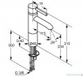 Vitalle TAIL bateria umywalkowa stojąca chrom wysoka 382960590