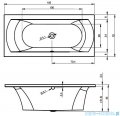 Riho Lima wanna prostokątna 150x70cm nóżki+syfon B049001005/207093/208865