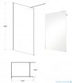 Besco Eco-n kabina walk-in 100x195cm przejrzyste EN-100-195C