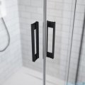 Radaway Idea Black 8 Dwj drzwi wnękowe 130cm prawe czarny mat/szkło przejrzyste 10330670-54-01R/10350603-01-01