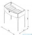 Oristo Louis szafka z umywalką 81x55x47 granatowy mat OR50-SD1S-82-14/UME-LU-82-92