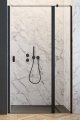 Radaway Nes Black Dwj II drzwi wnękowe 80cm prawe czarny mat/szkło przejrzyste 10036080-54-01R