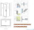 Radaway Idea 8 Kdj kabina 140x70cm lewa szkło przejrzyste 10340720-01-01L/10350653-01-01/10360070-01-01R
