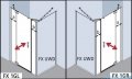 Kermi Filia Xp Drzwi wahadłowe 1-skrzydłowe z polami stałymi, lewe, przezroczyste KermiClean/srebrne 130x200cm FX1GL13020VPK