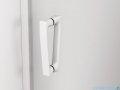 SanSwiss Cadura White Line drzwi przesuwne 160cm jednoskrzydłowe prawe z polem stałym profile biały mat CAS2D1600907