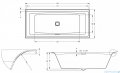Riho Still Square wanna prostokąta 180x80cm z hydromasażem JOY prawa B099024005