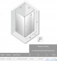 New Trendy Avexa Gold Shine kabina prostokątna 80x120x200 cm przejrzyste prawa EXK-1655
