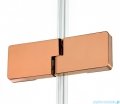 New Trendy Eventa Copper Shine drzwi wnękowe pojedyncze z dodatkową ścianką 130x200 cm przejrzyste lewe miedź połysk EXK-6364