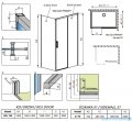 Radaway Idea Black Kdj kabina prysznicowa 140x70 prawa czarny mat/szkło przejrzyste 387044-54-01R/387048-54-01L