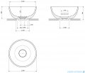 Omnires Shell M+ umywalka nablatowa Ø35 cm ash grey mat SHELL350UNAG