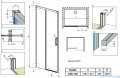 Radaway Idea White Dwj drzwi 140cm lewe szkło przejrzyste 387018-04-01L
