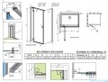 Radaway Essenza Kdj Brushed Nickel kabina 110x110cm lewa szczotkowany nikiel 1385041-91-01L/1384053-01-01