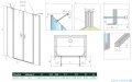 Radaway Nes DWD II drzwi wnękowe 160cm W3 szkło przejrzyste 10037083-01-01/10041077-01-01