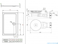 Radaway Essenza New KDJ-B kabina prysznicowa 80x110 prawa przejrzyste + brodzik Doros D + syfon rysunek techniczny