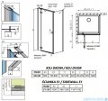 Radaway Fuenta New Kdj kabina 80x120cm lewa szkło przejrzyste 384043-01-01L/384054-01-01