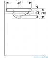 Geberit VariForm Umywalka owalna z półką z otworem na baterię 55x45cm szkliwiony spód 500.721.01.2