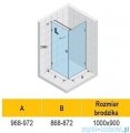 Riho Scandic NXT X201 kabina prysznicowa prawa 100x90cm chrom G001046120