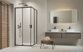 Brilis Alienta Black D kabina prostokątna 80x90 czarna szkło przejrzyste 10258090-54-01 