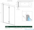 Radaway Nes Pnd I parawan nawannowy 120cm lewy przejrzyste 10010120-01-01L