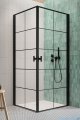 Radaway Nes 8 Black Kdd I Factory kabina 90x90cm czarny mat/szkło przejrzyste 10071090-54-55L/ 10071090-54-55R