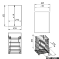 Elita Look komoda z koszem cargo 40x63x45cm anthracite 167310