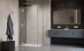 Radaway Essenza Kdj Brushed Gold kabina 100x110cm lewa szczotkowane złoto 1385040-99-01L/1384053-01-01