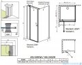 Radaway Eos II KDJ Drzwi prysznicowe 120 lewe szkło przejrzyste 3799424-01L