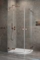 Radaway Essenza Pro Brushed Copper Pdd kabina 90x80cm szczotkowana miedź 10095090-93-01L/10095080-93-01R