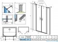 Radaway Nes 8 Dwd II drzwi wnękowe 200cm W1 przejrzyste 10081030-01-01/10080197-01-01