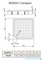 Radaway Brodzik kwadratowy Rodos C 90x90 z obudową zintegrowaną 4K99155-04