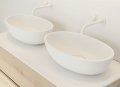 Riho Limited Escala owalna umywalka nablatowa 55x32x15 cm BIAŁY MAT W030001105 