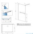 Radaway Modo New II Brushed Nickel z wieszakiem kabina Walk-in 140x200 szczotkowany nikiel 389144-91-01W