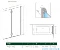 Radaway Nes 8 Pnd I parawan nawannowy 110cm prawy przejrzyste 10060110-01-01R