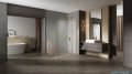 New Trendy Nesta Gold Brushed kabina 90x70x200 cm prawa wspornik równoległy  złoto szczotkowane/szkło przejrzyste K-4436