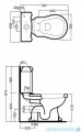 Kerasan Retro Zestaw chrom WC kompakt odpływ poziomy (1013,1081,7509,109001)
