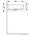 Geberit VariForm Umywalka owalna z półką z przelewem 60x45cm KeraTect 500.772.00.2