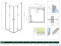 Radaway Nes KDD B Brushed Gold kabina 80x80 szczotkowane złoto 10024080-99-01L/10024080-99-01R