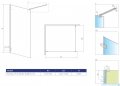 Radaway Essenza Pro White 95x200 kabina Walk-in 10103095-04-01