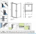 Radaway Eos KDJ I kabina prysznicowa 90x100 lewa przejrzyste 137533-01-01L