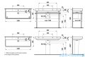 Laufen Pro S umywalka ścienna z 2 otworami 120x46cm biała H8149650001071