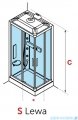 Novellini Glax 3 standard kabina prysznicowa 100x70 lewa GL3A197SM-1K