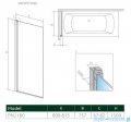 Radaway Nes Pnj parawan nawannowy 80cm lewy przejrzyste 10011080-01-01L
