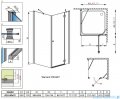 Radaway Torrenta Kdj Kabina prysznicowa 90x75 prawa szkło przejrzyste 32248-01-01NR