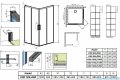 Radaway Idea Black Kdd Factory kabina prysznicowa 120x90cm czarny mat/szkło przejrzyste 387064-54-55L/387060-54-55R