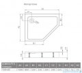 Radaway Doros Pt E Compact Stone brodzik pięciokątny 100x80x11,5cm lewy antracyt SDRPTP1080-05-64SL