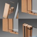 Radaway Nes Brushed Copper Ptd kabina pięciokątna 90x100cm miedź szczotkowana 10051000-93-01/10051500-93-01