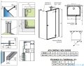 Radaway Essenza Gold Kdj+S kabina 90x100x90cm prawa złoty połysk szkło przejrzyste 1384050-01-01/1385022-09-01R/1384050-01-01