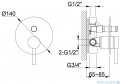 Kohlman Axel zestaw prysznicowy z deszczownicą 40 cm chrom QW210AR40