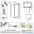 Radaway Fuenta Kdj kabina 100x70cm prawa chrom połysk szkło przejrzyste 1384040-01-01R/1384048-01-01