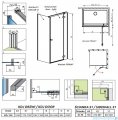 Radaway Fuenta Kdj kabina 120x70cm prawa chrom połysk szkło przejrzyste 1384042-01-01R/1384048-01-01